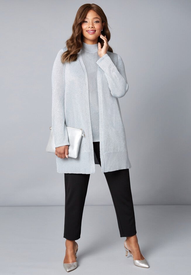 Shimmer Cardigan Sweater, , alternate image number null