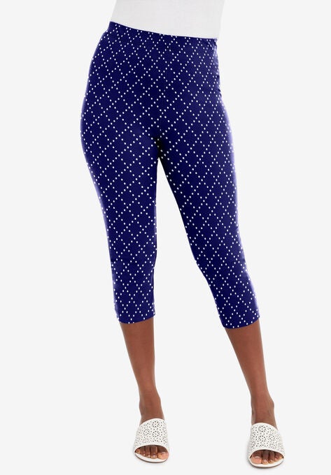 Everyday Capri Legging, NAVY DOT PANE, hi-res image number null