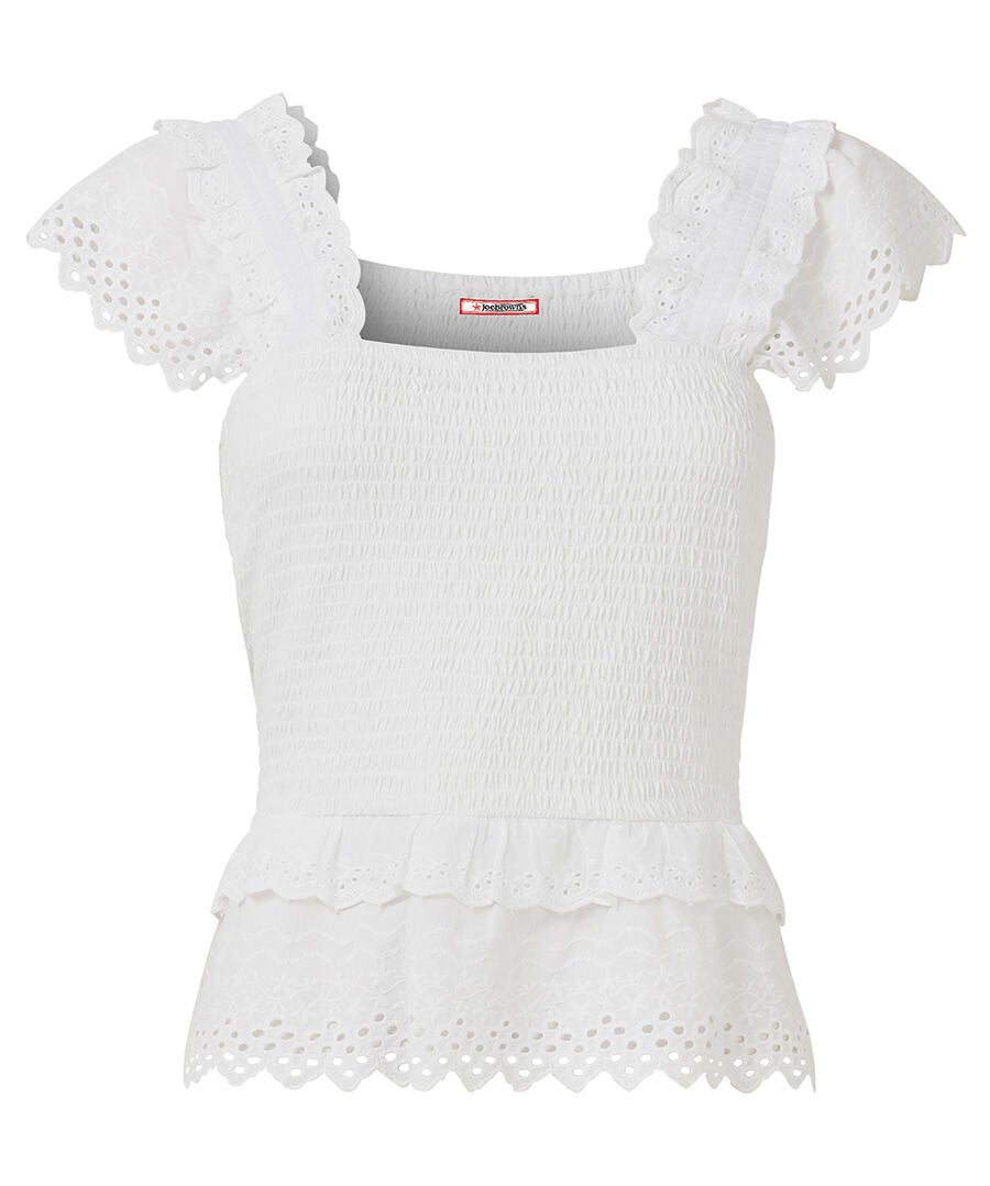 Eyelet Tank, WHITE, alternate image number 3