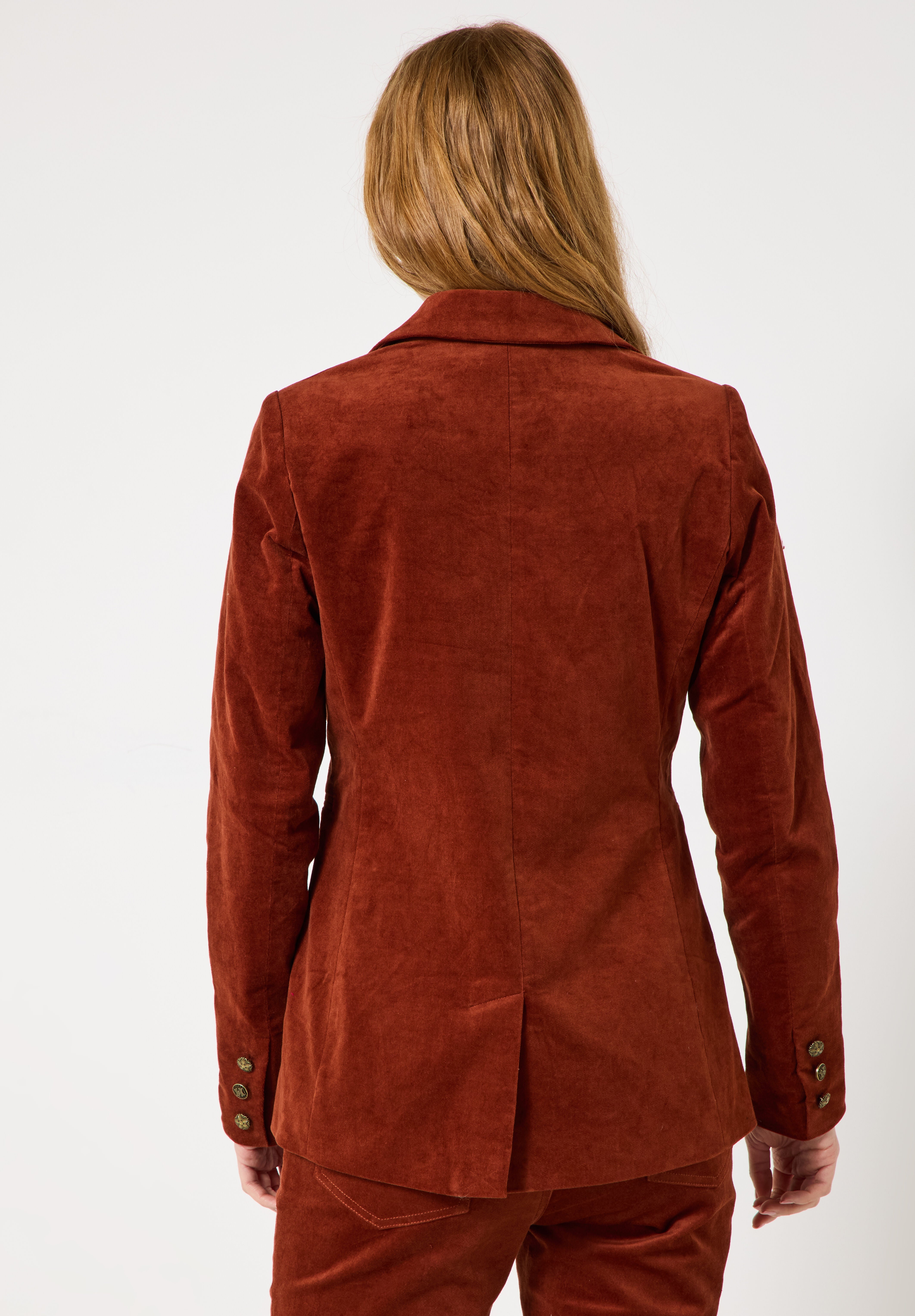 Moleskin Blazer, RUST, alternate image number 2