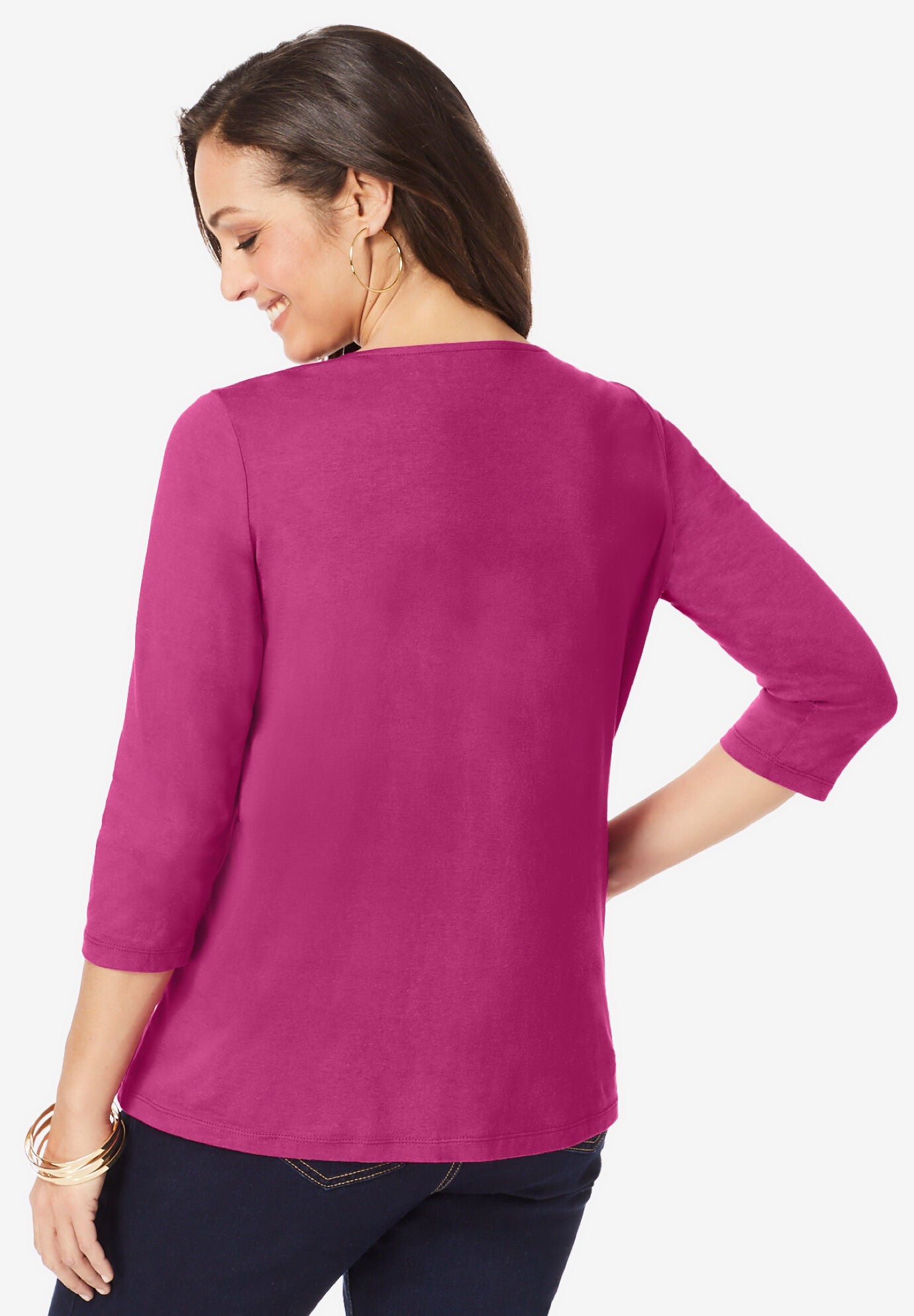 Envelope Neckline Tee, , on-hover image number 1