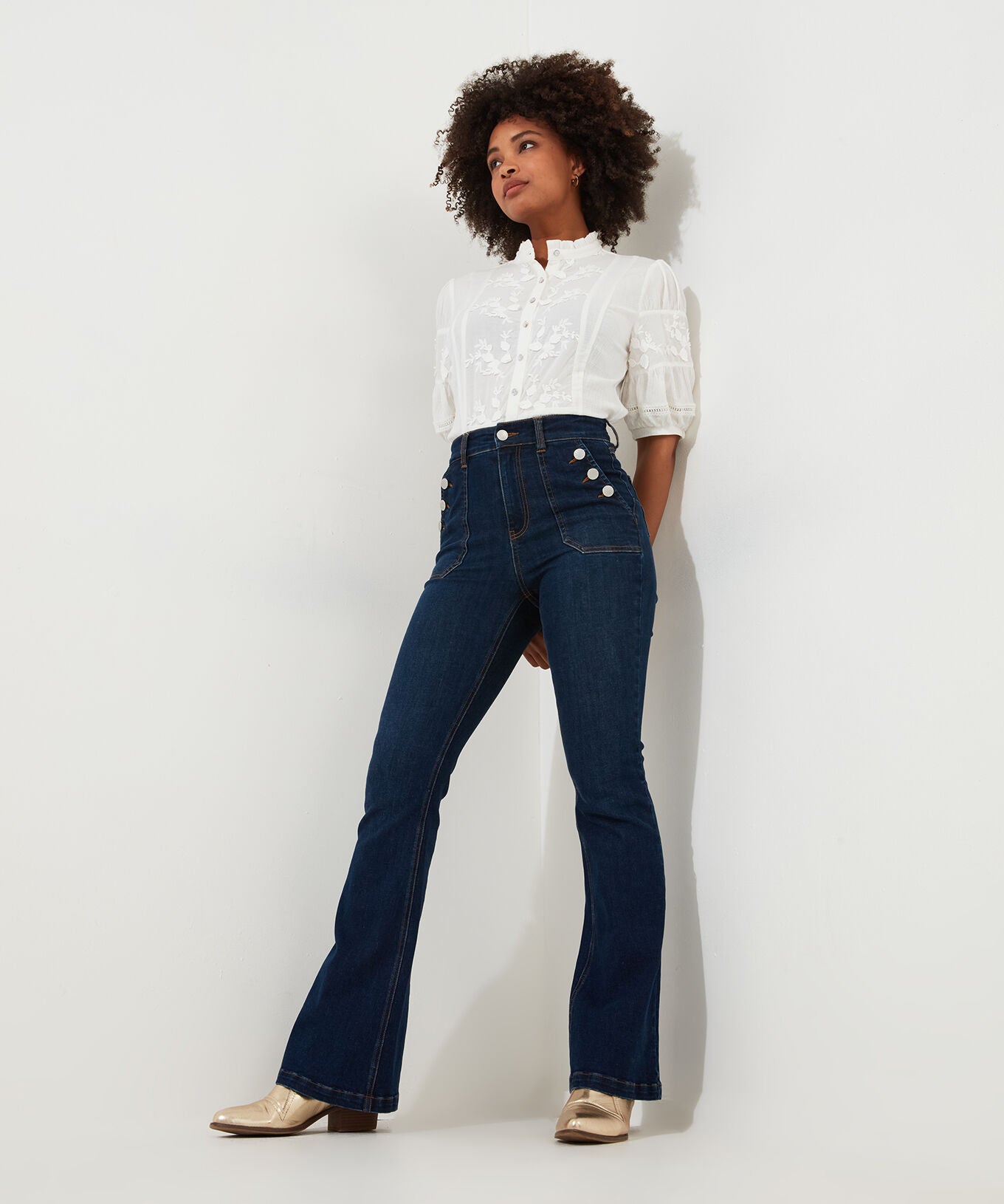 Western Bootcut Jean, DARK BLUE, hi-res image number 0