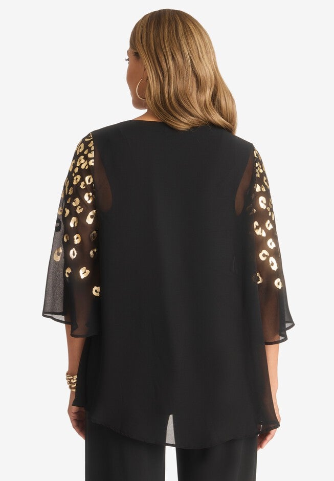 Georgette Flutter Top, , on-hover image number null