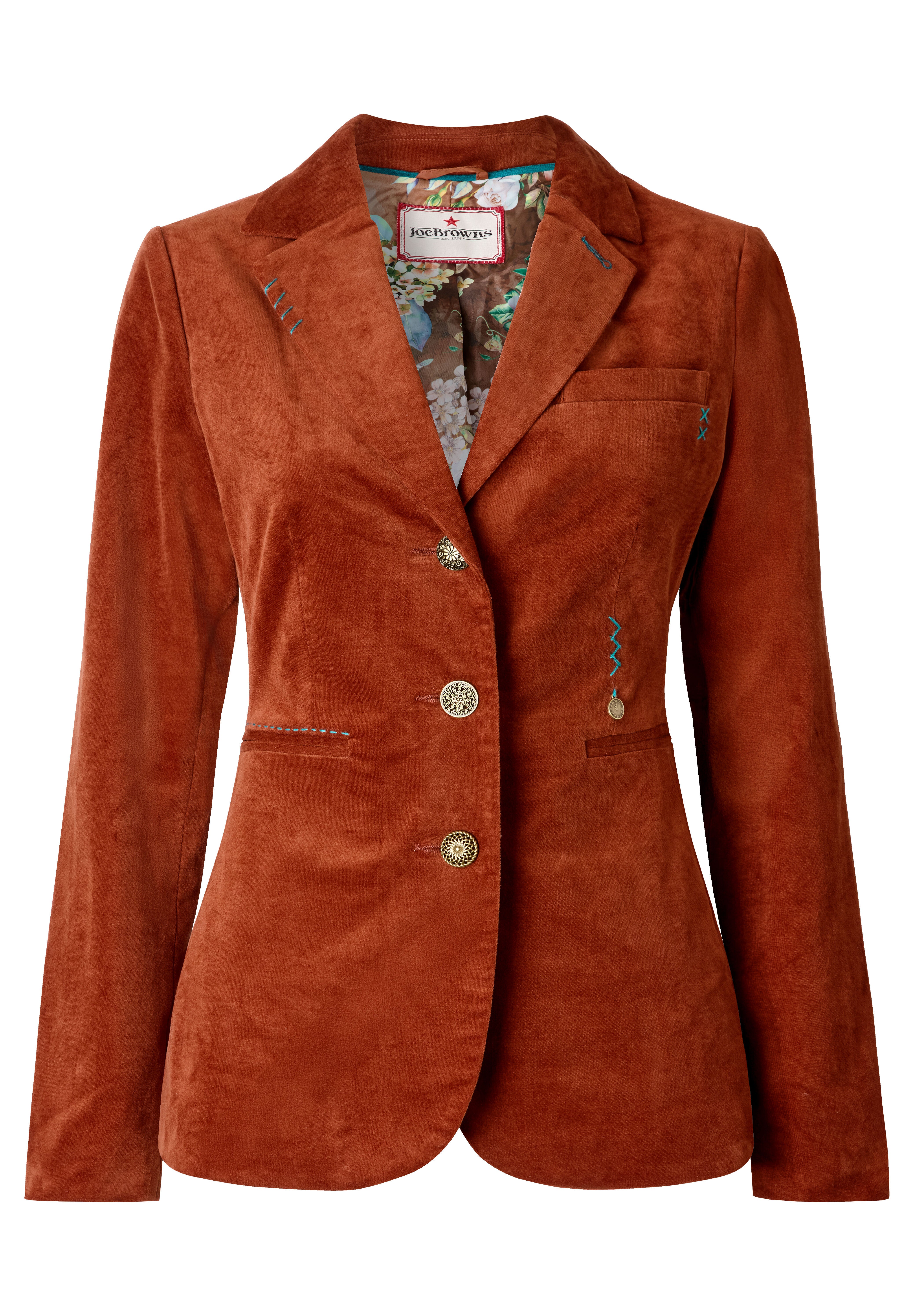 Moleskin Blazer, RUST, alternate image number 4
