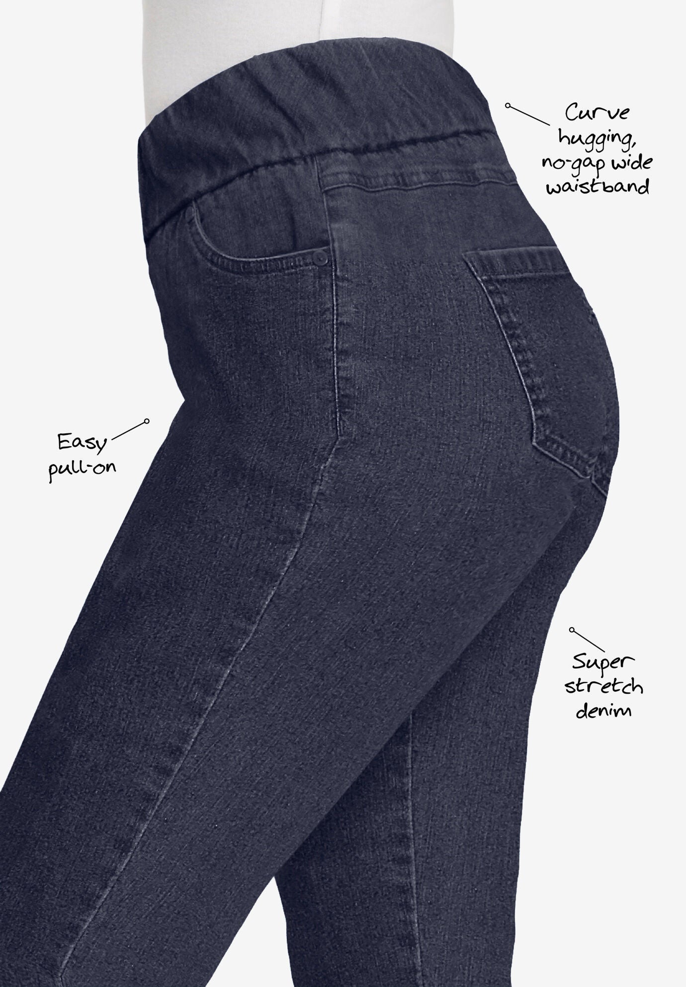Comfort Waist Stretch Denim Bermuda Short, , alternate image number 2