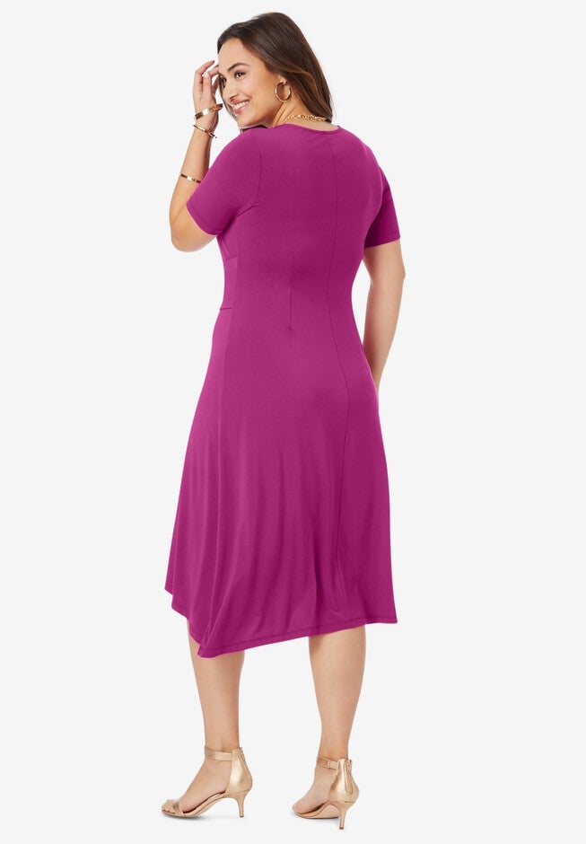Asymmetrical Hem Dress, , on-hover image number null