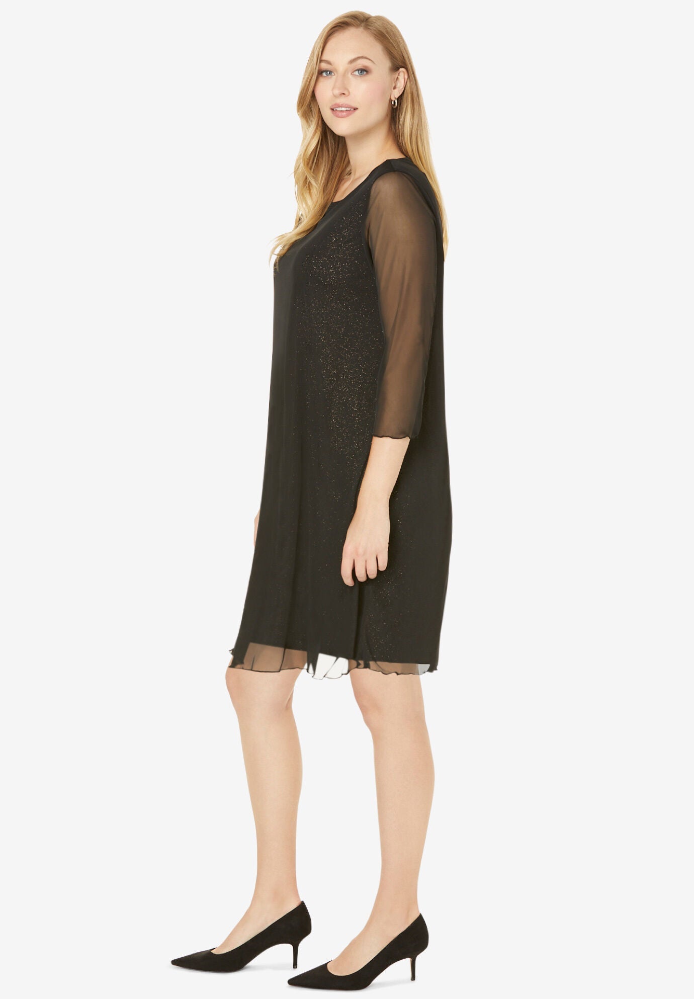 Sheer Cocktail Dress, , alternate image number 2