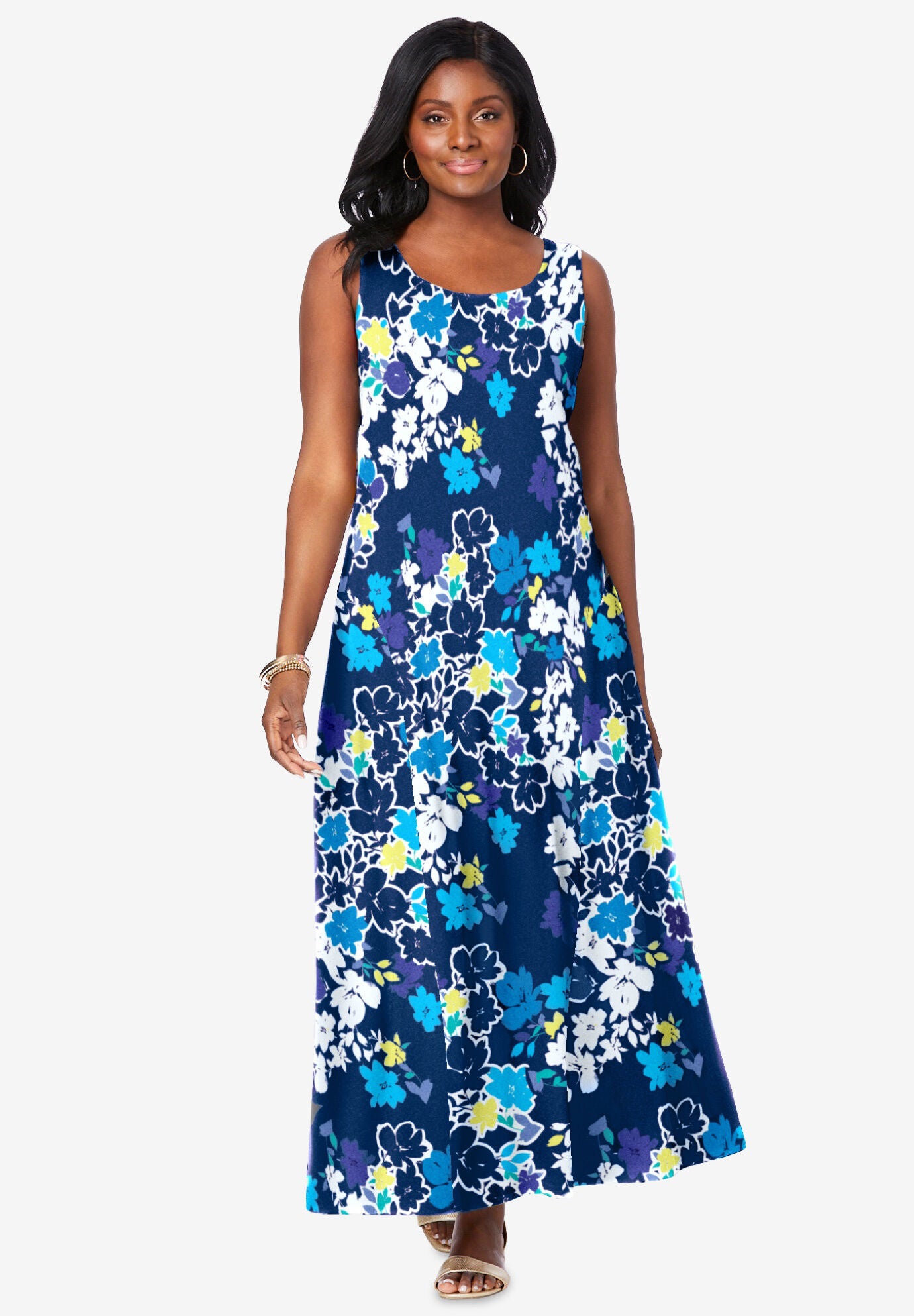 Stretch Cotton Tank Maxi Dress OneStopPlus