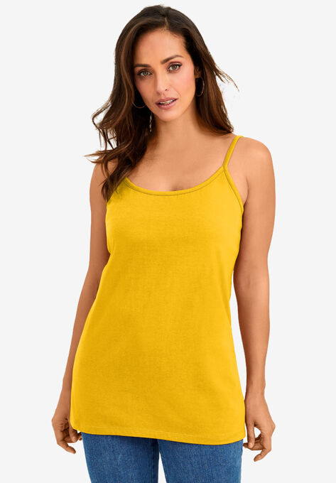 Cami Top with Adjustable Straps, SUNSET YELLOW, hi-res image number null