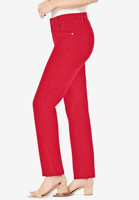 Classic Cotton Denim Straight Jeans, , alternate image number null