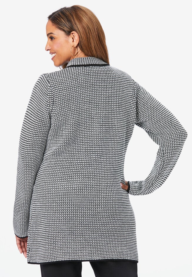 Double-Breasted Sweater Blazer, , on-hover image number 1