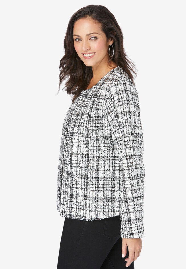 Sequin Tweed Lady Jacket, , alternate image number null