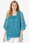 Crochet Cardigan, BLUE BELL, hi-res image number null