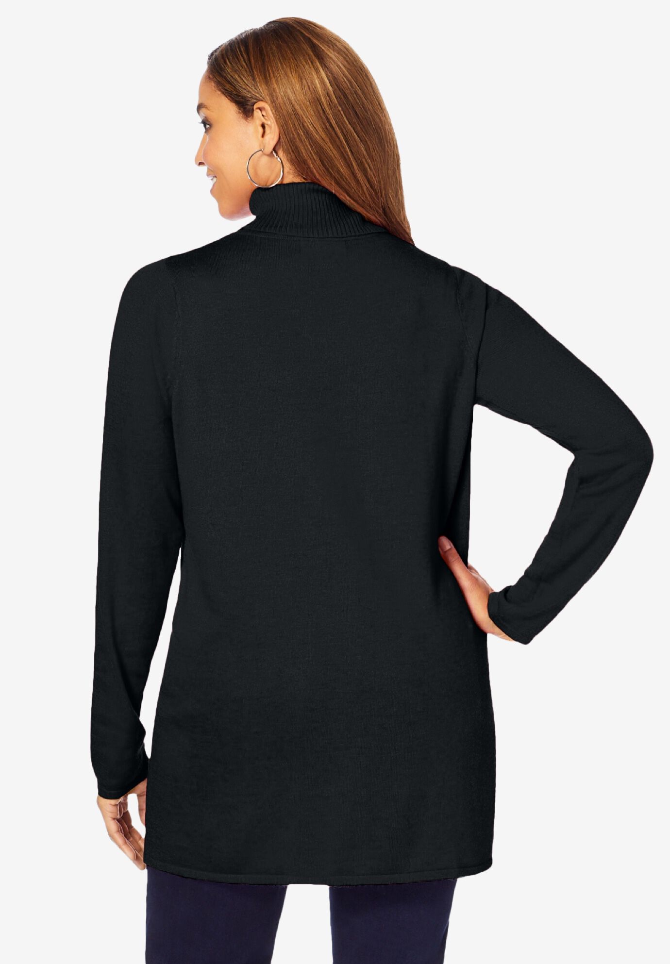 Carefree Cashmere Turtleneck, BLACK, on-hover image number 1
