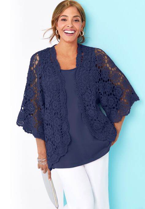Crochet Cardigan, , alternate image number null