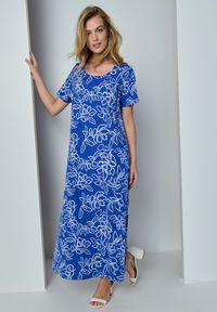white christmas dresses Faire Indigo Women's 100% Organic Cotton Midi Tank Dress XL / Peacock