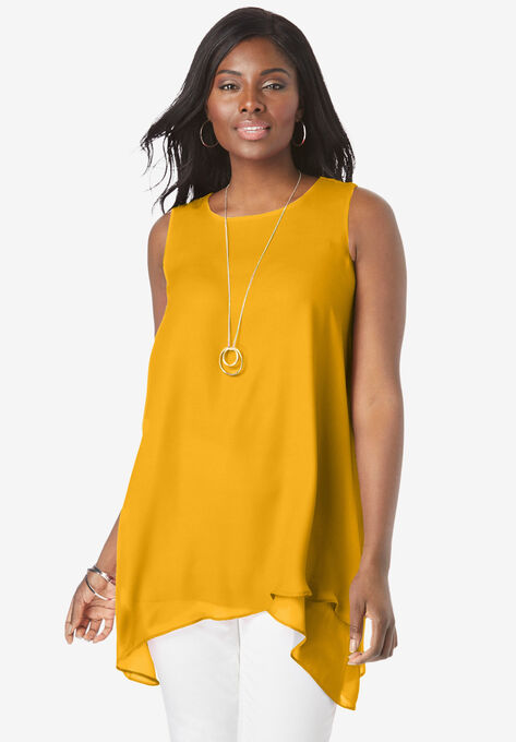 Crinkled Tunic, SUNSET YELLOW, hi-res image number null