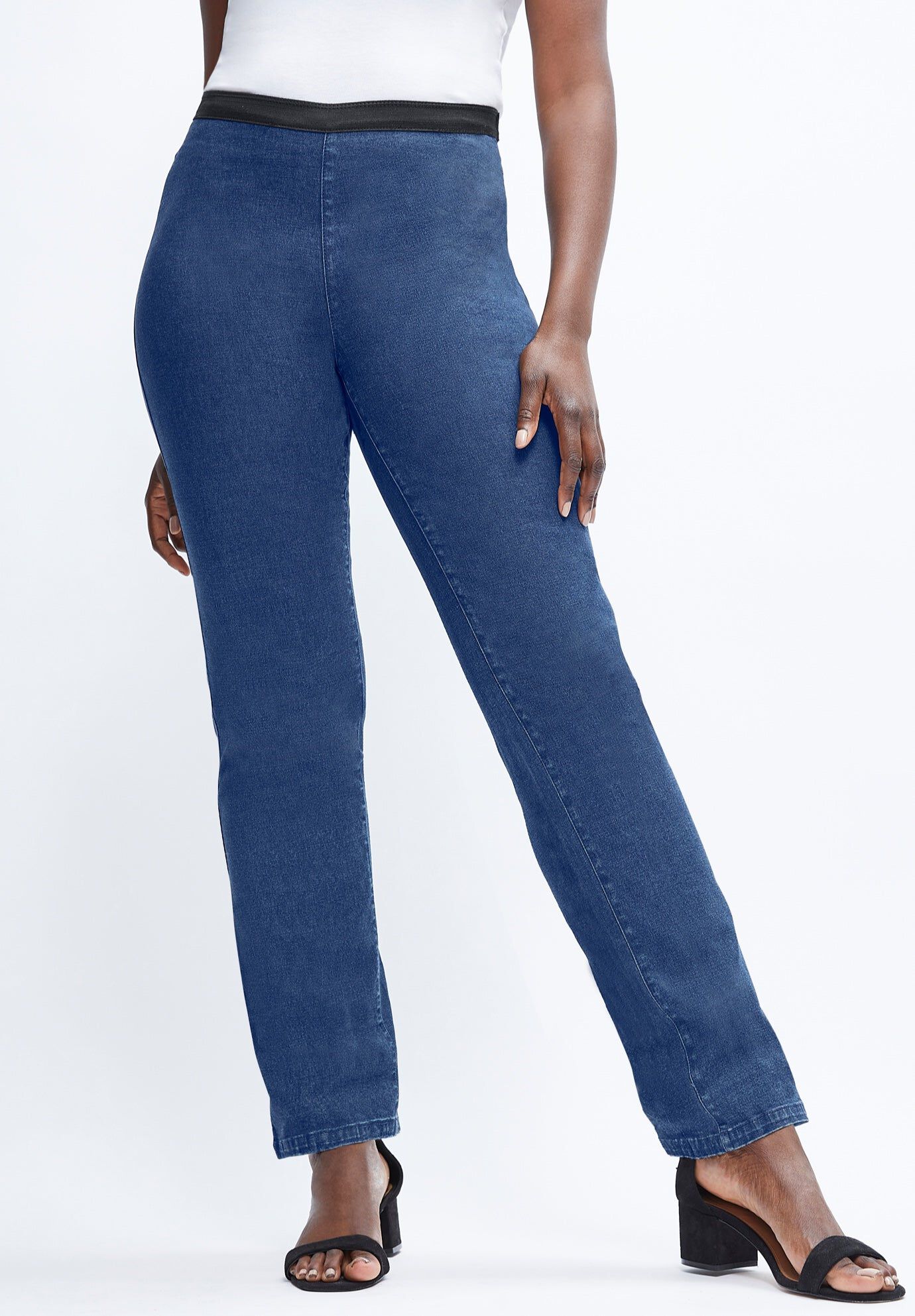 Stretch Denim Straight-Leg Jegging