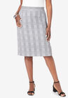 Tummy Control Bi-Stretch Pencil Skirt, BLACK GLEN PLAID, hi-res image number null