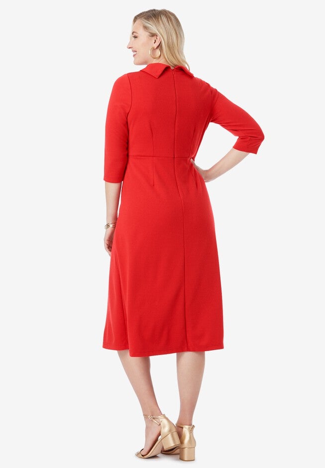 Stand Collar Dress, , on-hover image number 1
