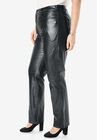 Straight Leg Leather Pants, , alternate image number null
