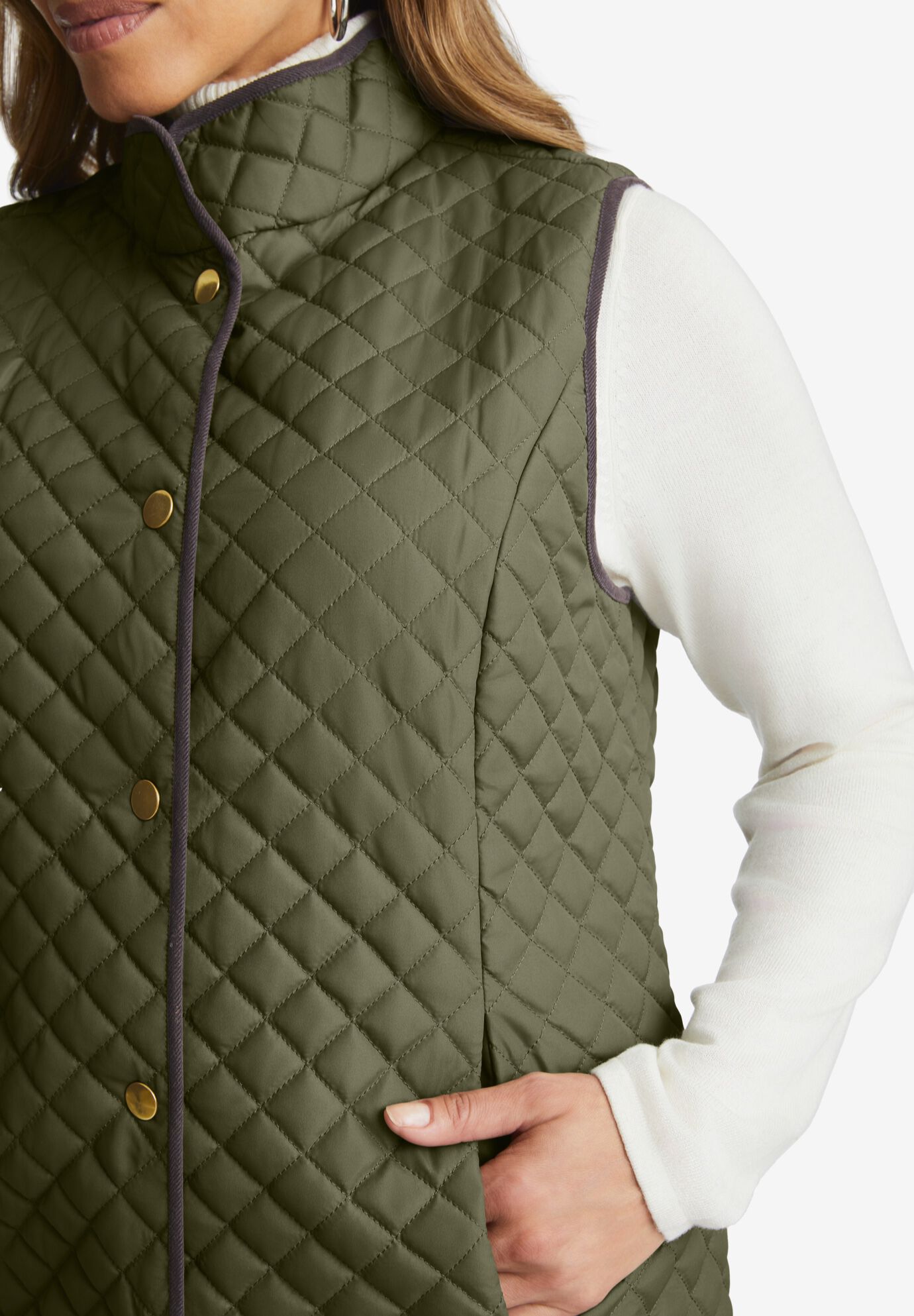 Quilted Vest, , alternate image number 2