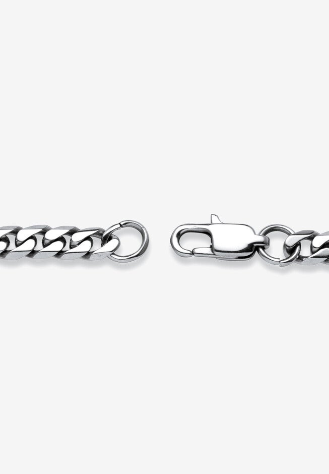 Men's Stainless Steel Cross Pendant (33mm) with 24 inch Chain, , on-hover image number null