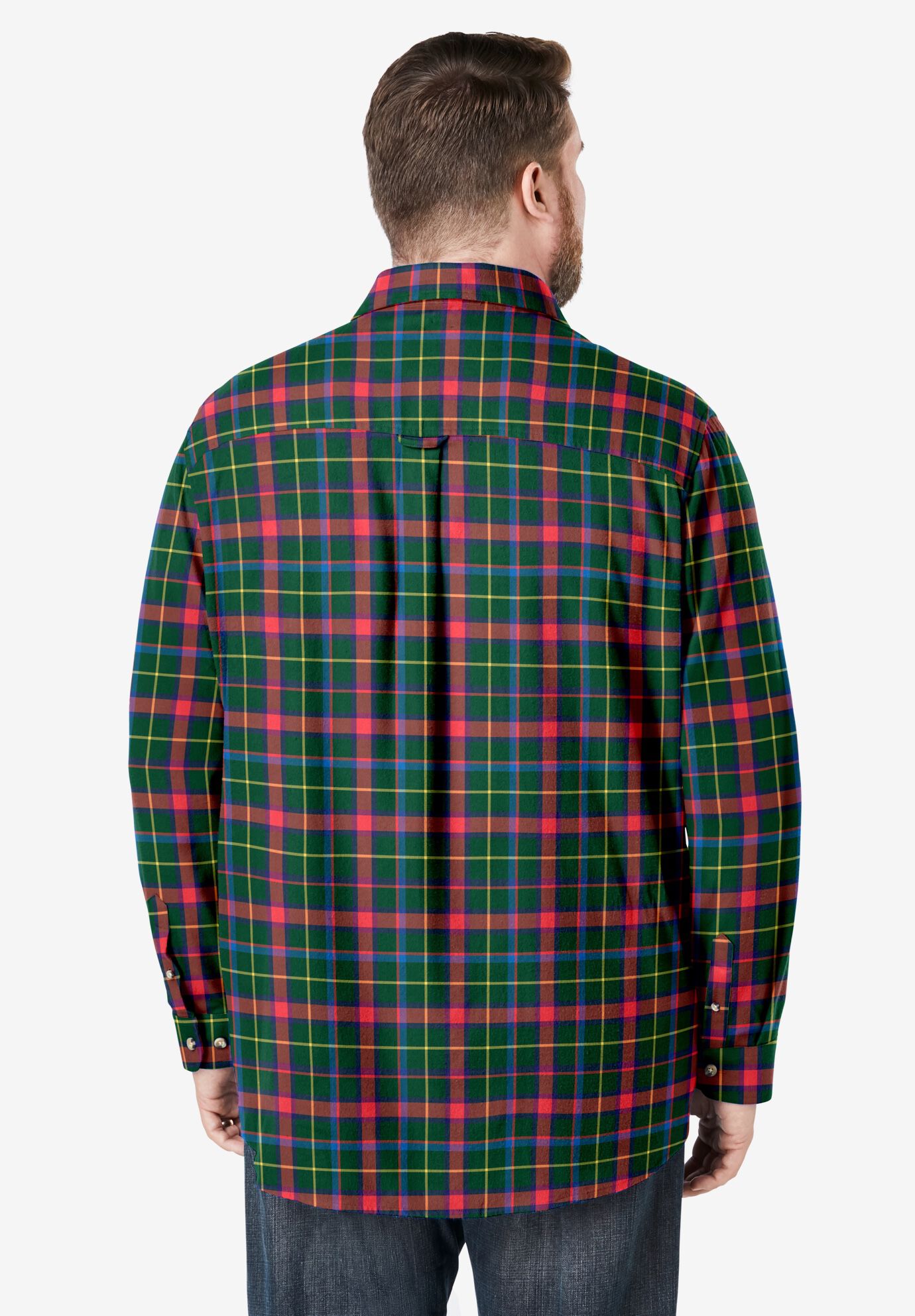 Signature Plaid Flannel Shirt, HOLIDAY MULTI PLAID, alternate image number 2