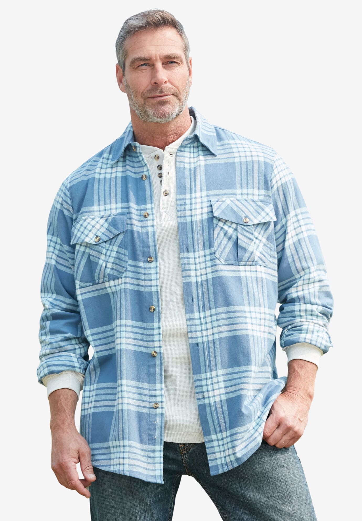 Signature Plaid Flannel Shirt, , alternate image number 7
