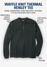 Waffle-Knit Thermal Henley Tee, , alternate image number null
