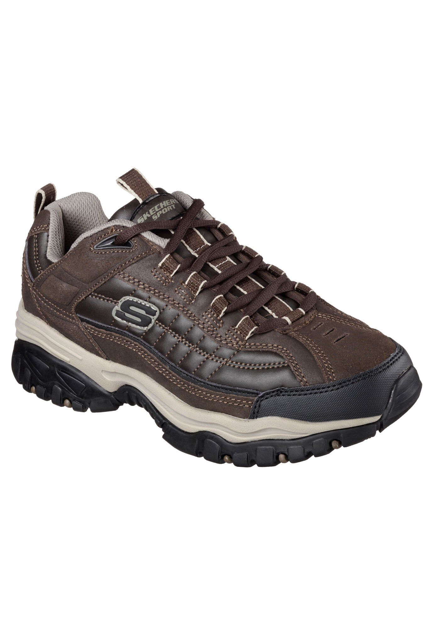 Energy Downforce Lace-Up Sneaker by Skechers&reg;, BROWN, hi-res image number 0