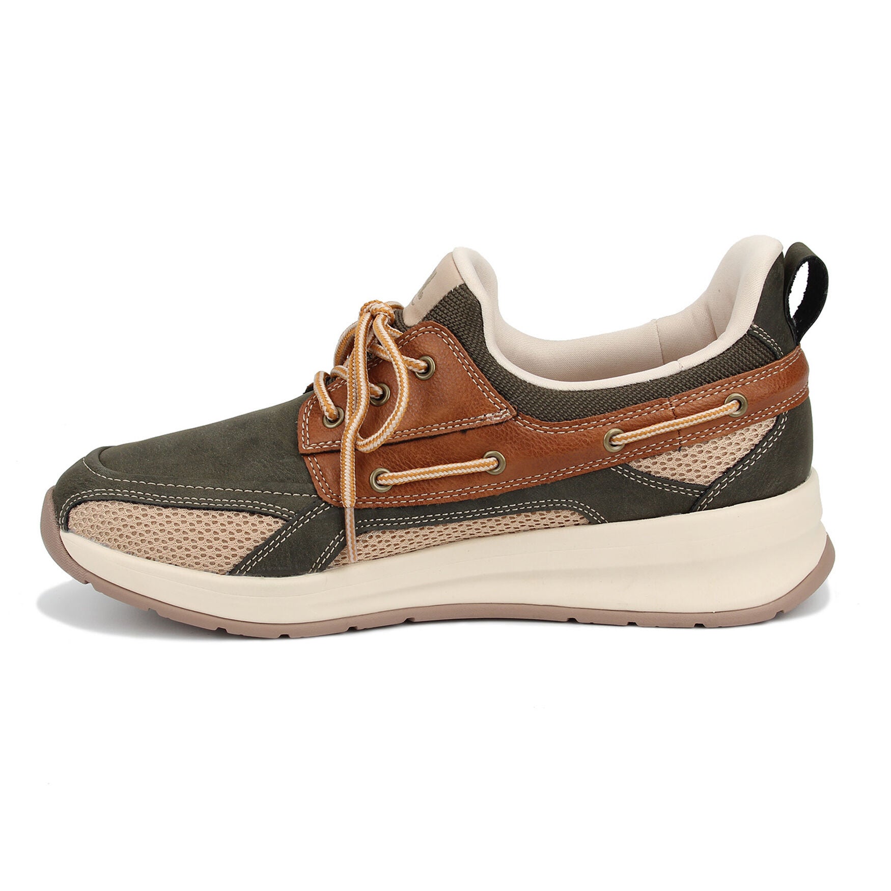 Channing Slip On Boat Shoe, OLIVE TAN, alternate image number 3
