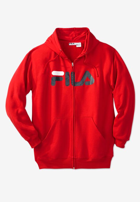FILA® Zip-Front Logo Sweatshirt, RED, hi-res image number null