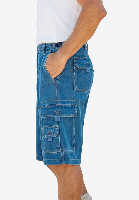 Boulder Creek® 12" Denim Cargo Shorts, , alternate image number null