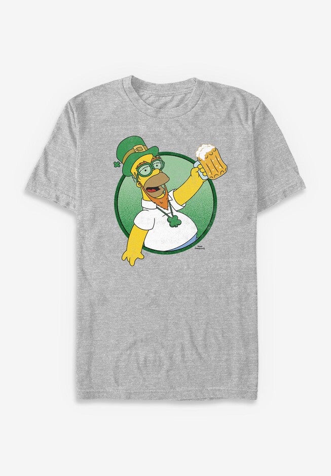 The Simpsons Homer Leprechaun, ATHLETIC HEATHER, hi-res image number 0