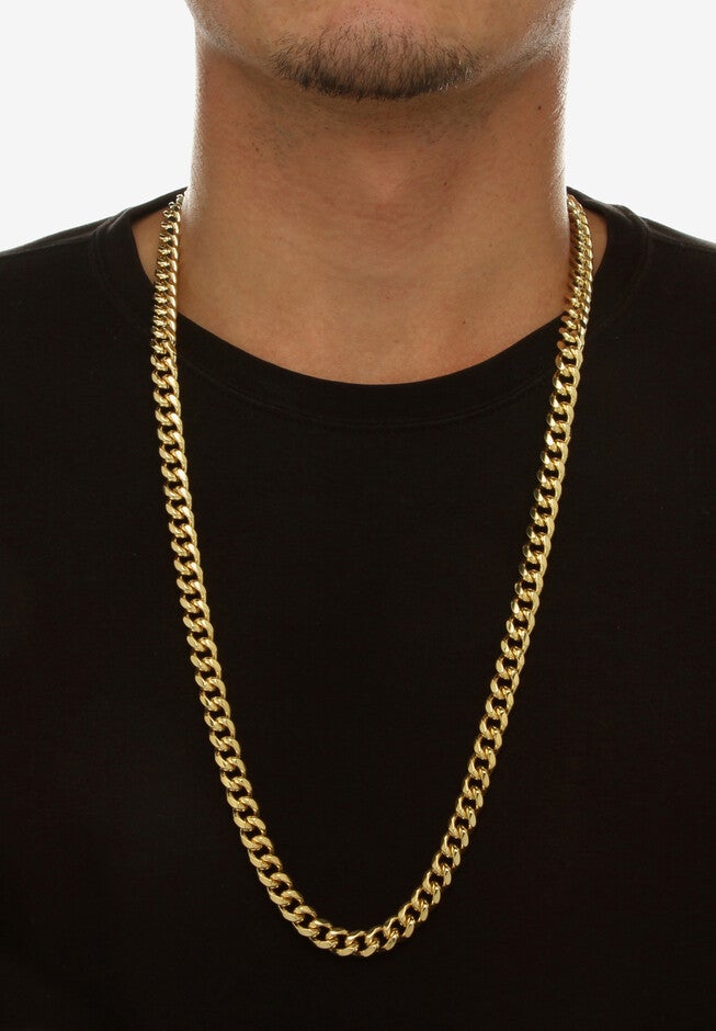 Men'S Goldtone Curb Link Bracelet (10.5Mm), , 30 Inch Chain, , alternate image number null