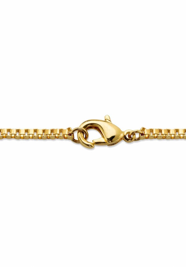 Yellow Gold Plated Cubic Zirconia Studded Cross Pendant with 24 inches Chain, , on-hover image number null
