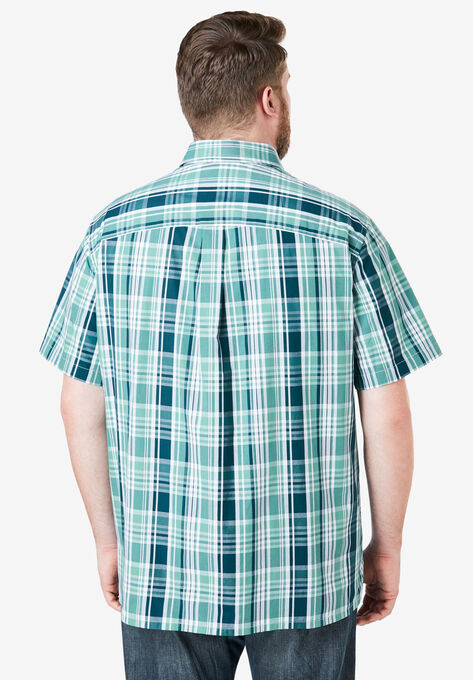 Short-Sleeve Plaid Sport Shirt, , on-hover image number null