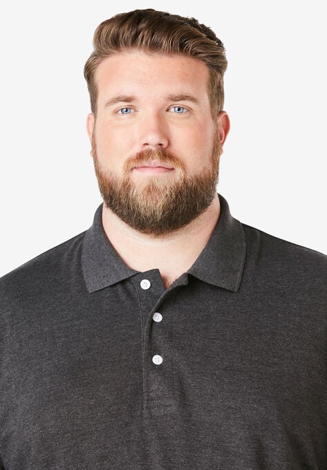 Longer-Length Piqué Polo Shirt, , alternate image number null