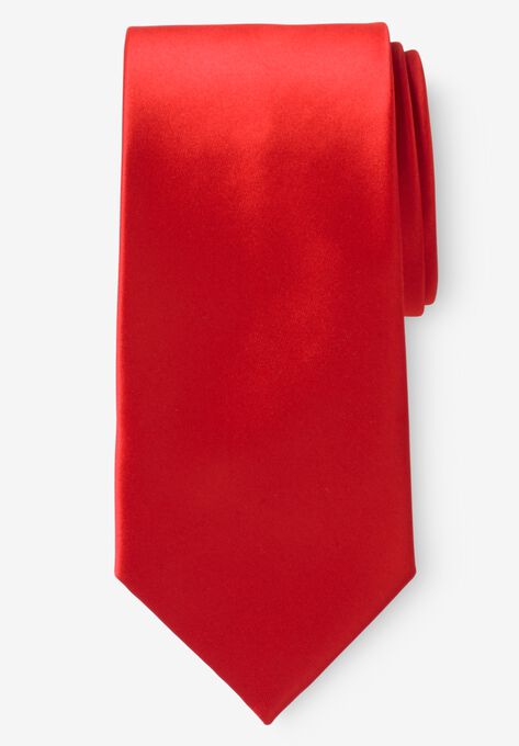 KS Signature Extra-Long Satin Tie, RED, hi-res image number null