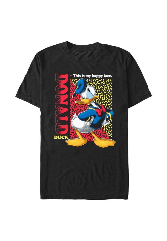Happy Face Donald Tops & Tees, BLACK, hi-res image number 0