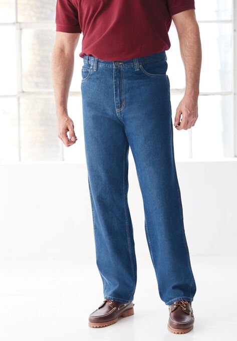 Expandable Waist Relaxed Fit Jeans, , alternate image number null