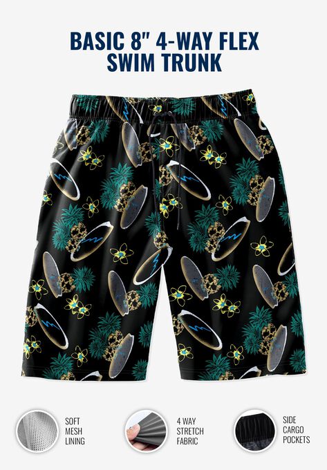 Basic 4-way Flex Swim Trunk, , on-hover image number null