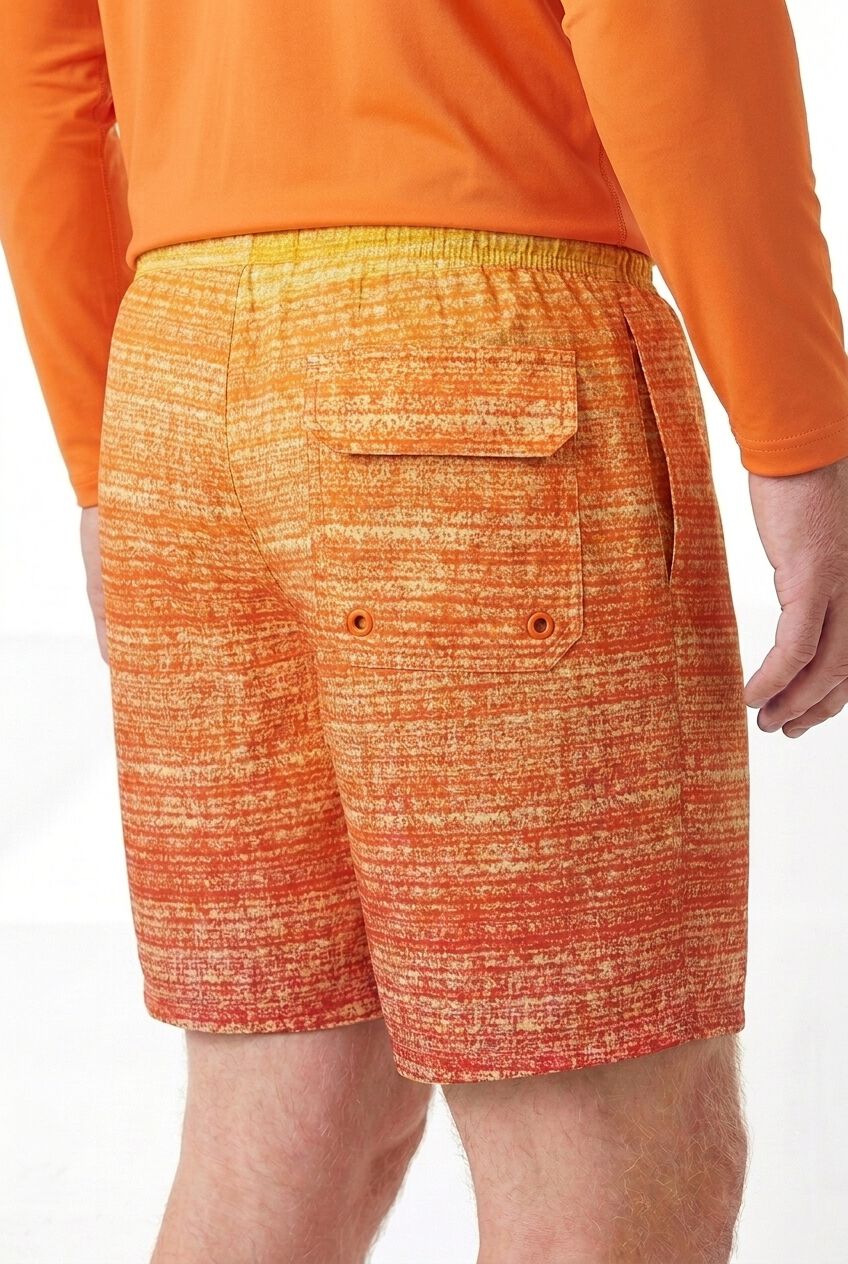 8 inches Swim Trunks with Super Stretch Liner, SUNSET OMBRE, alternate image number 3