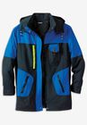 Colorblock Tech Parka, BLACK COBALT, hi-res image number null