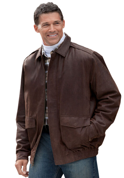Leather Aviator Jacket, , on-hover image number null
