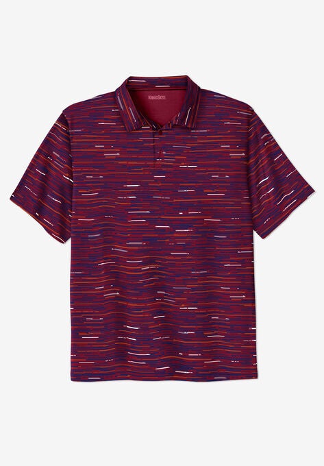 Moisture Wicking Polo, RICH BURGUNDY DIGITAL, hi-res image number null