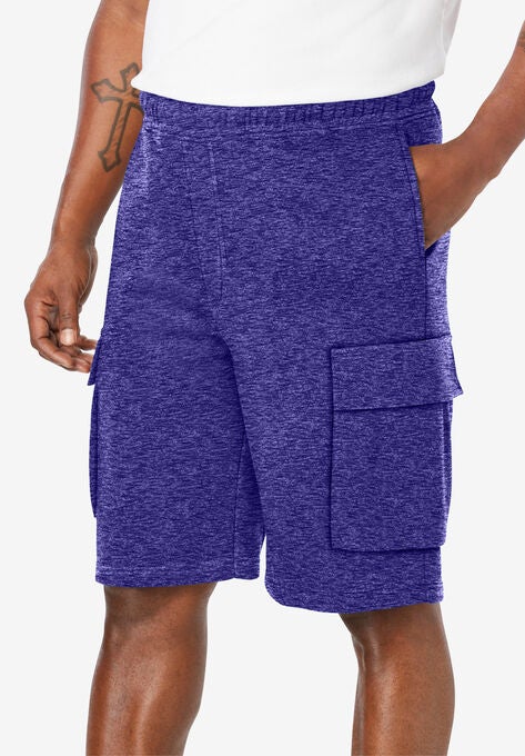 Fleece 10" Cargo Shorts, DEEP PURPLE, hi-res image number null