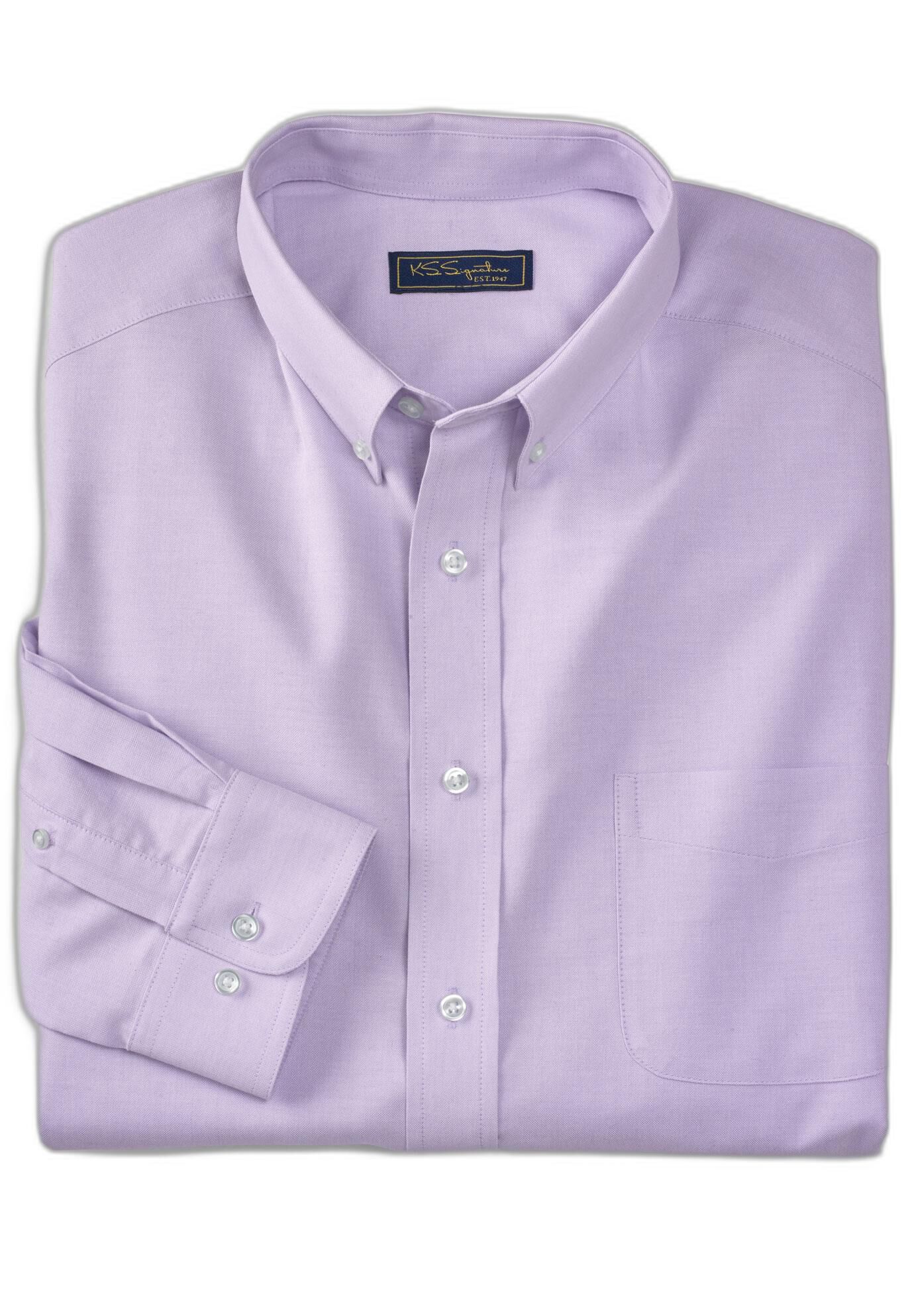 Long-Sleeve Wrinkle-Free Everyday Oxford, SOFT PURPLE, on-hover image number 1