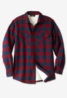 Flannel Sherpa Lined Shirt, RICH BURGUNDY CHECK, hi-res image number 0